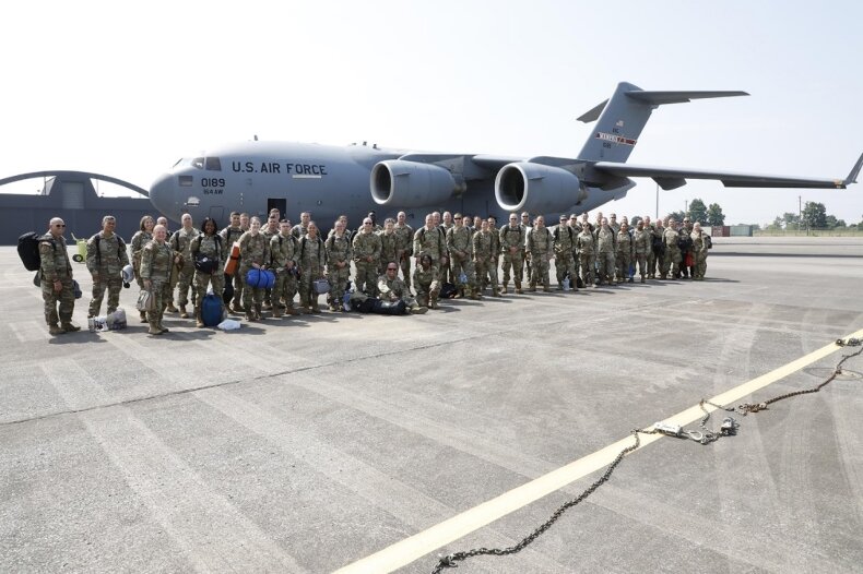 Soldiers and Airmen from the Tennessee National Guard at Berry Field Air National Guard Base prepare to fly to Bulgaria to begin Thracian Sentry 2023.